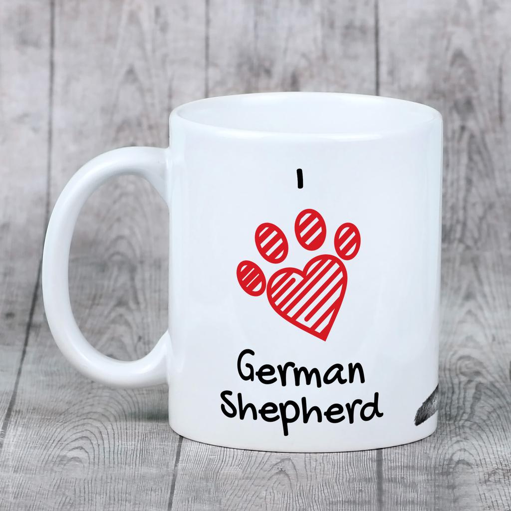 German Shepherd Dog, Alsatian Wolf Dog - cup with a dog, cute cup with graphics, a gift with your photo from the Art-Dog brand