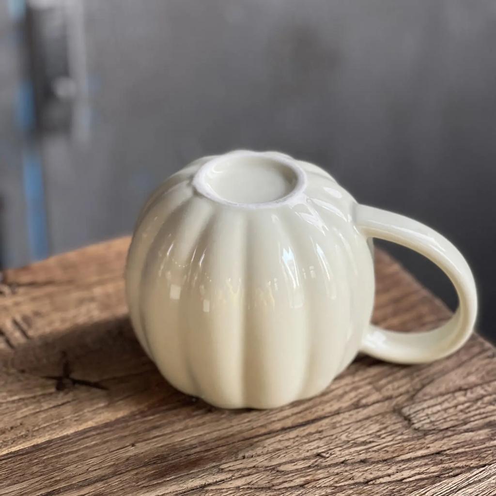 Halloween Keramisk Kopp, Oransje Gresskar, Friske Kunstneriske Hjem Melkekrus, Stor Kapasitet Frokost Par Kaffekopper Kontor Vann