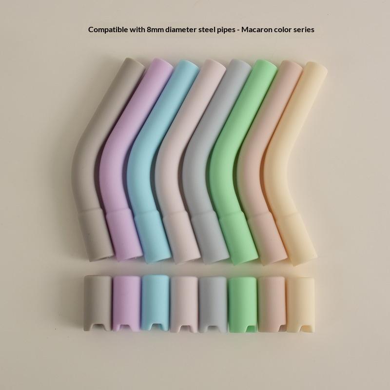 Reusable Stainless Steel Straws With Soft Colorful Silicone Tips Perfect For Smoothies Juices Cocktails Home Parties Daily Use