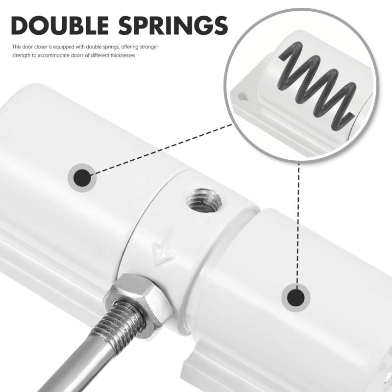 30kg Adjustable Tension Door Closer Automatic Safety Spring Heavy Duty Door Closer –Easy To Convert Hinged Doors To Self-Closing