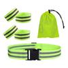Elastische reflektierende Armbänder für Damen und Herren zum Laufen, Radfahren, Hohe Sichtbarkeit und Nachtsicherheit, Verstellbare reflektierende Gürtel