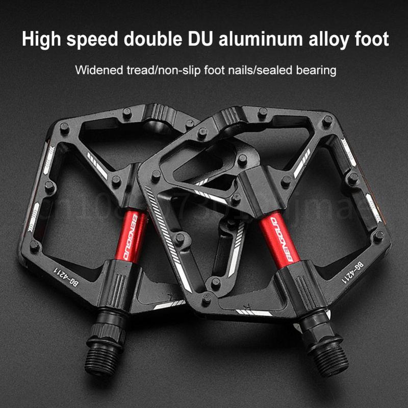 1 Paar Double DU Lager Fahrradpedal Anti-Rutsch Radfahren Flachpedale Ultraleichte Aluminiumlegierung Mountainbike Rennrad Plattformpedal