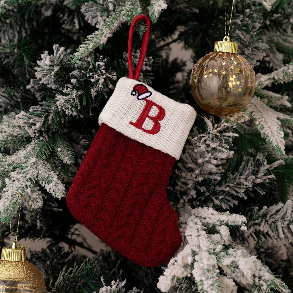 Alphabet Christmas Stocking Christmas Tree Decorating Hanging
