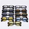 Trendy Punk Women's Square Sunglasses UV400 Protection Y2K Small Shades Rivets Sun Glasses for Beach/Travel/Streetwear