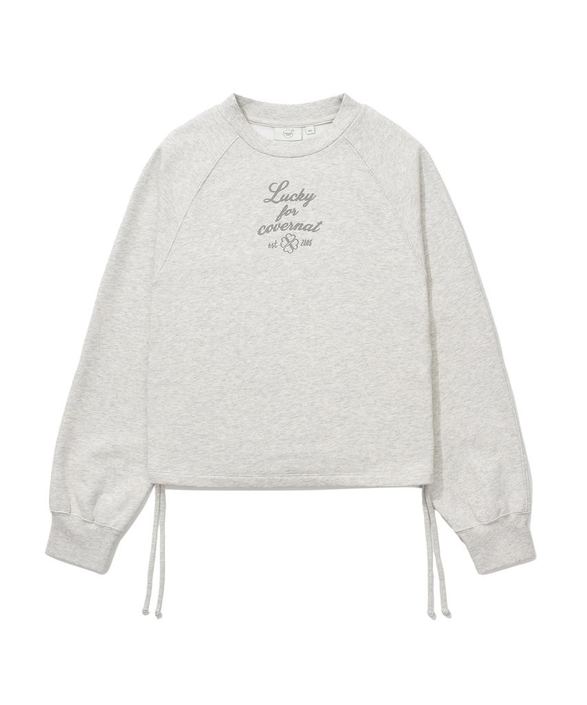 COVERNAT WOMAN Shirred Sweatshirt Oatmeal