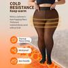 Plus Size Fleece Lined Tights Women, 200G Thermal Sheer Pantyhose, High Waist Windproof Warm Fake Transparent Stockings