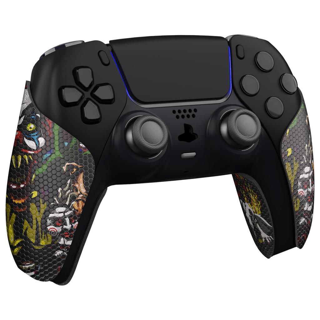 eXtremeRate PlayVital Grip for PS5 Professional Textured Soft Rubber Pad Handle Grip Sticker for PS5 Controller Non-Slip Sweat-Absorbent Controller,