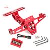 Adjustable Motorcycle License Plate Bracket Holder Integrated LED Light For Night Riding Heavy Duty Aluminum Alloy Frame