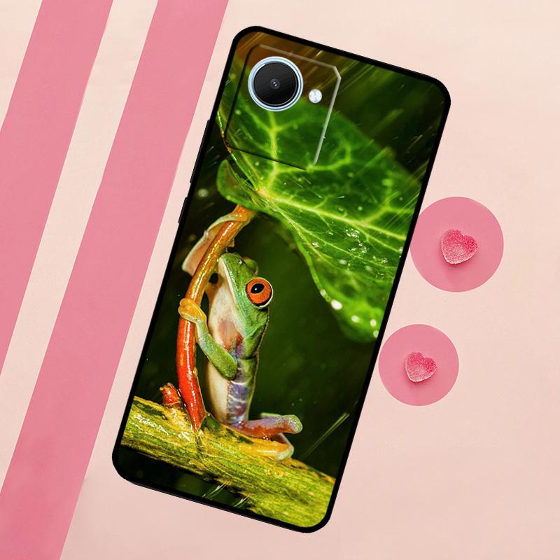 Green Frog Wildlife For Realme C67 C75 C63 C61 C71 C55 C51 C65 C53 10 11 12 13 14 15 Pro Plus GT6 GT7 Pro Case