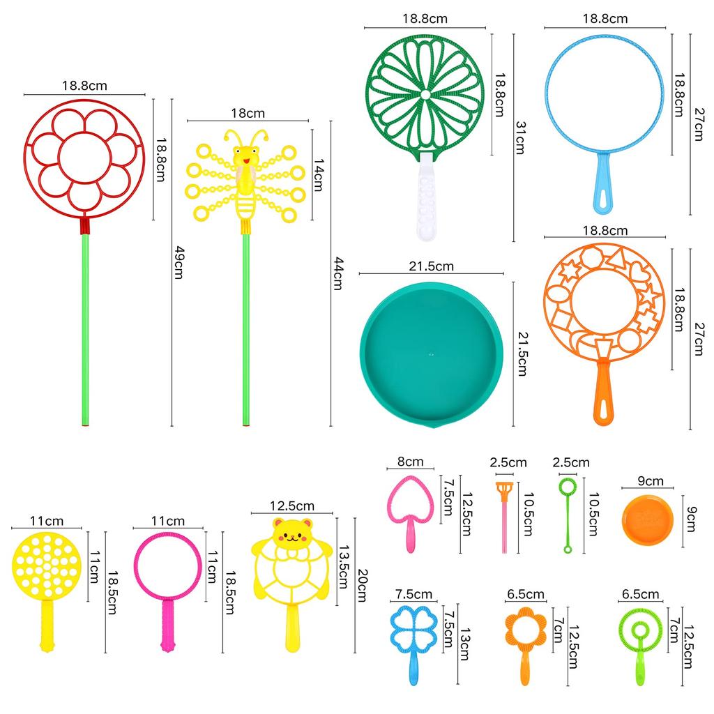 Large Bubble Stick Toy Bacolos 17 Pieces Giant Bubble Kids Outdoor Play Bubble Machine Bubble Fluid Shaker Toy Handheld For Ages 6 and Up