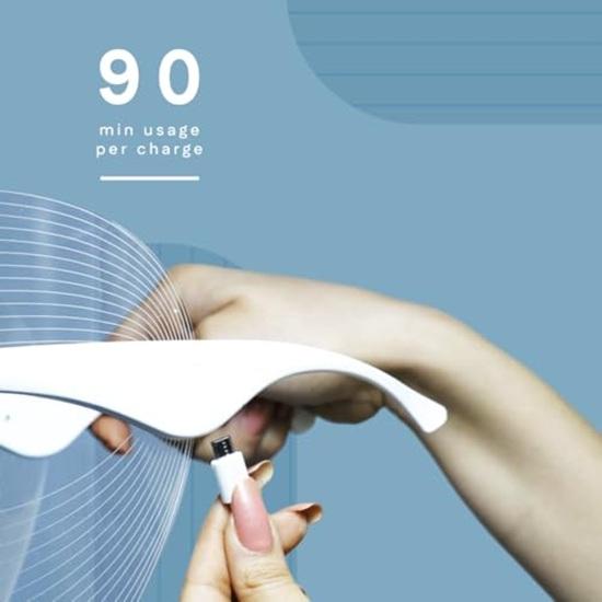 Wiederaufladbare LED-Gesichtsmaske für Männer und Frauen 60 Min 3-in-1 LED-Lichttherapie für strahlende Haut, Anti-Aging, Anti-Akne, Gesichtsbehandlung zu Hause Alle Hauttypen