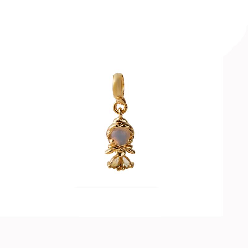 Exquisite DIY Cartoon Zircon Princess Pendant Necklace for Women