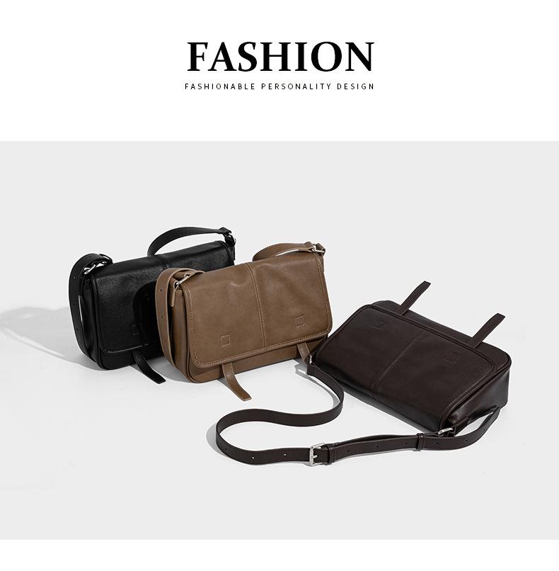 Damen Crossbody-Tasche im Vintage-Stil - Hochwertiges pflanzlich gegerbtes Rindsleder, vielseitige Umhängetasche für 2025