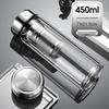 Double-Layer Borosilicate Glass Tea Infuser Mug for Men