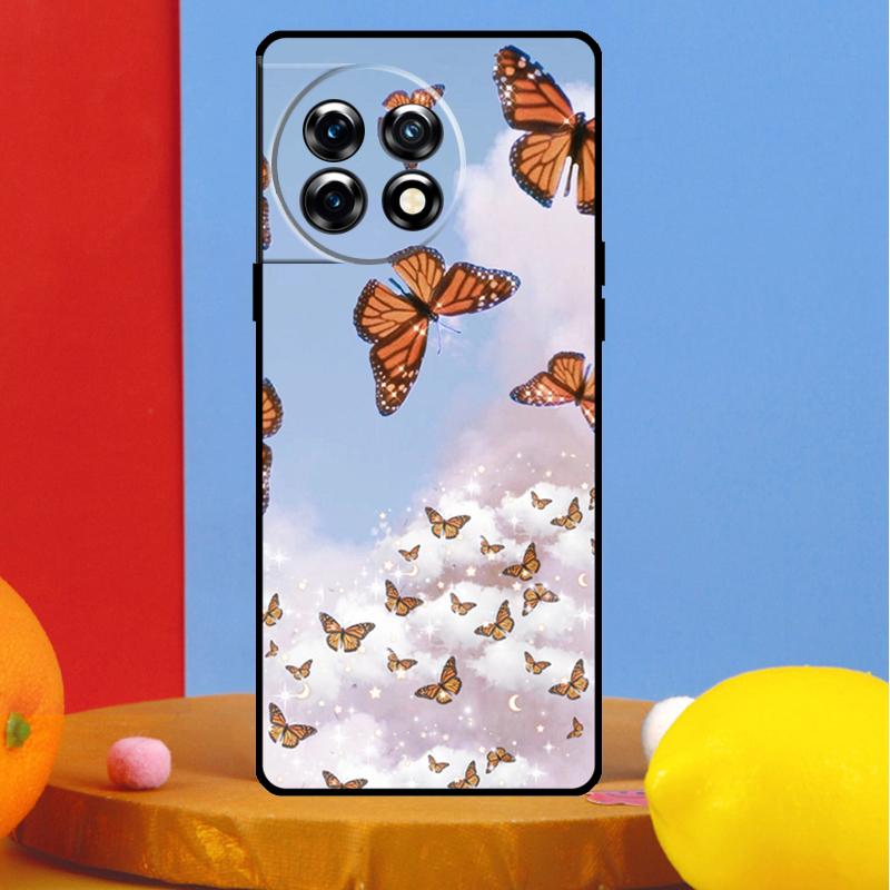 Cute Aesthetic Butterfly Cover For OnePlus 12 11 13 13R 12R 10 Pro 8T 10T OnePlus Nord 4 CE 2 3 Lite N10 N20 N30 Case