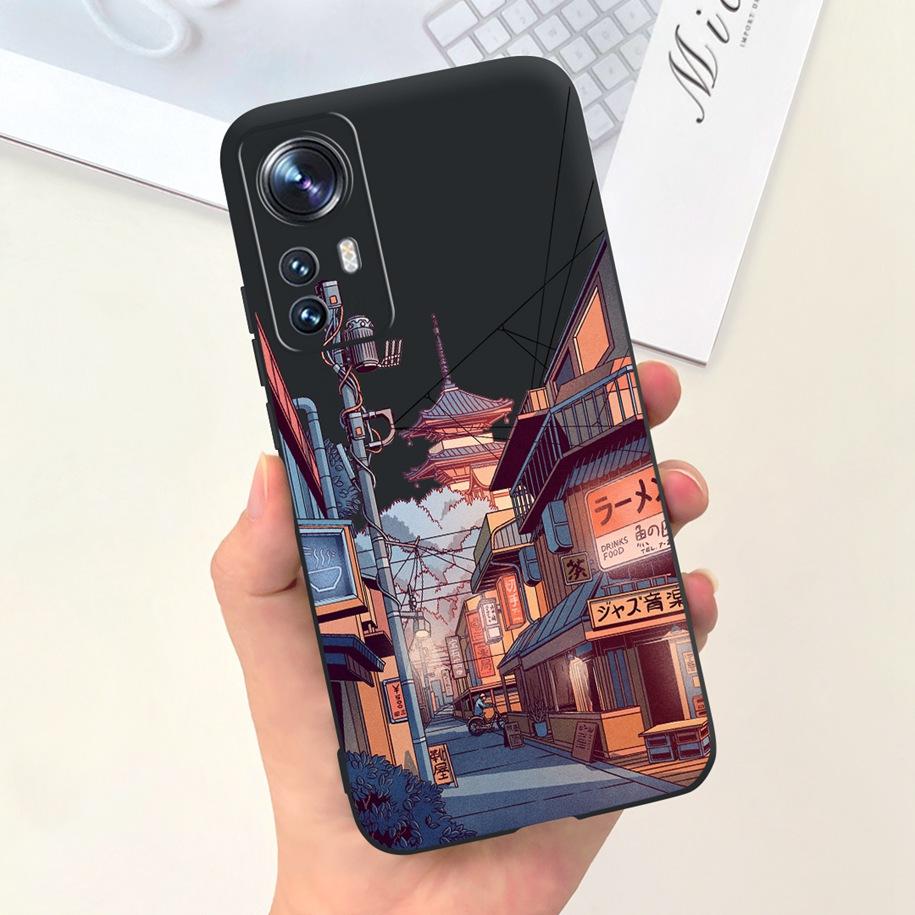 For Xiaomi 12 Case Mi 12X Cover Luxury Flower Cartoon Slim Soft Silicone TPU Back Cover For Xiaomi 12 Pro Funda Mi 12 Ultra Capa