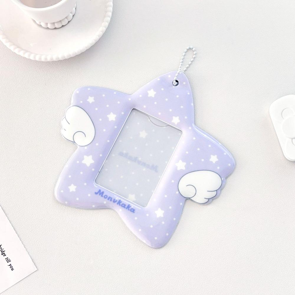 PVC 3 Inch Card Holder With Keychain Plus Size Photocard Holder Kpop Idol Card Display Idol Photo Holder Collection Display