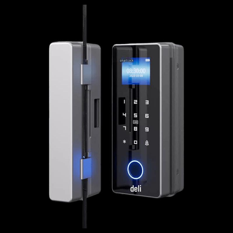 Deli AL195 Smart Fingerprint Bluetooth Glass Door Lock CN plug (adapter included)