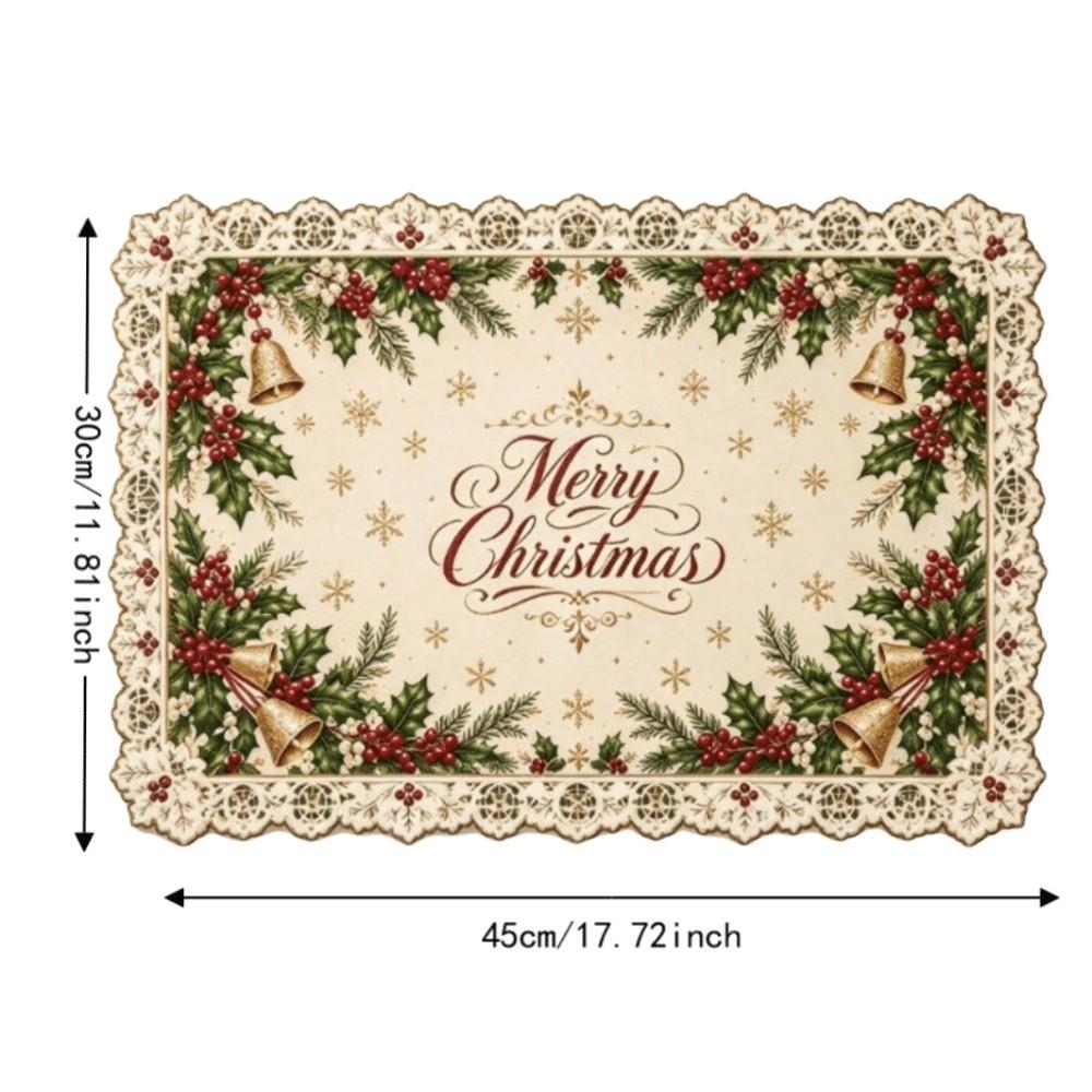 Snowman Elk Xmas Table Mat Coaster Square Dining Mat Christmas Table Placemat Winter Season
