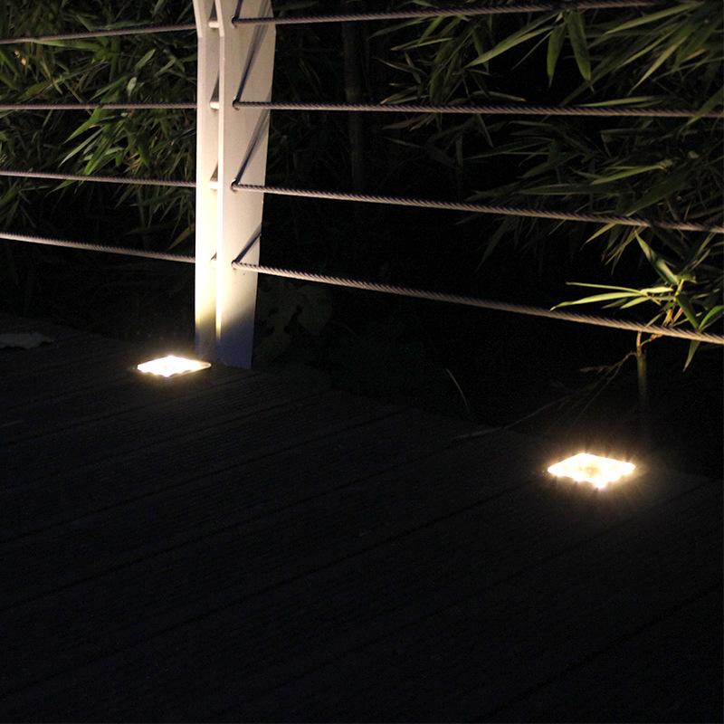 4Pcs 8LEDs Solar Powered Buried Light Underground Lamp for Outdoor Path Way Patio Garden Yard