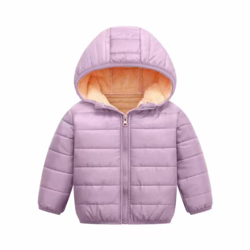

Осенняя верхняя одежда для малышей и малышей Куртка с длинным рукавом для мальчиков и девочек Куртка с круглым вырезом на молнии с капюшоном и длинным рукавом Ветрозащитная 90 фиолетовый