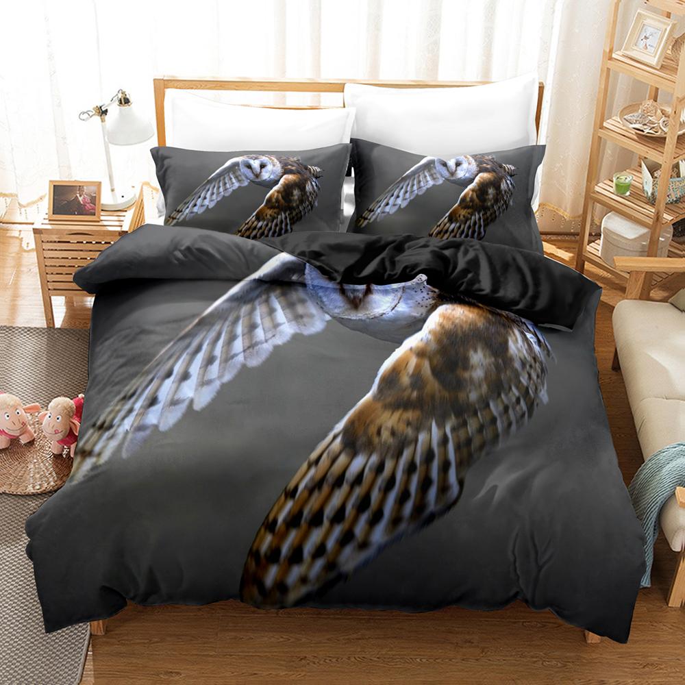 Comforter 3Dthe Owl Bedding Sets With Twin Full Queen King Bedclothes