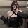 Sling Vest Women's Short Bottom Design Sense Niche Wear Tight Sexy Scheming Back Cross Neck Top