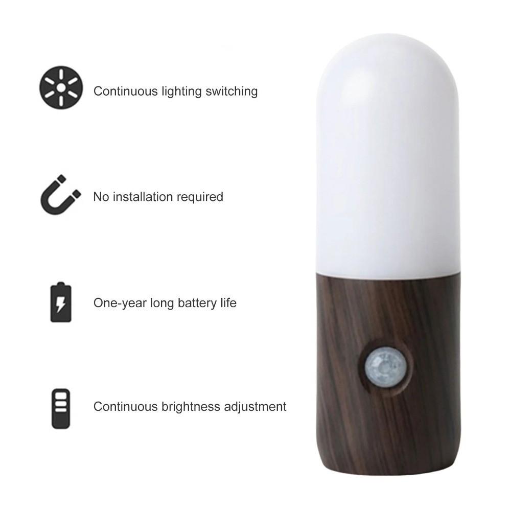 3 Color Motion Sensor Night Light INS LED Bedside Lamp Modern Atmosphere Light Stairs