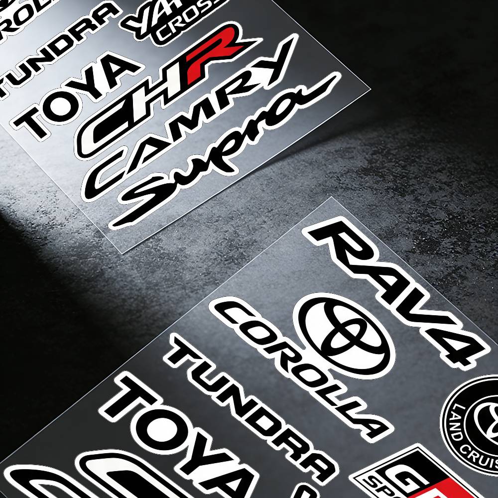 FOR TOYOTA TRO GR Fashion Universal Scratch Resist Reflective Waterproof Stickers For Auto Motorcycle Helmet Mug Refrigerator