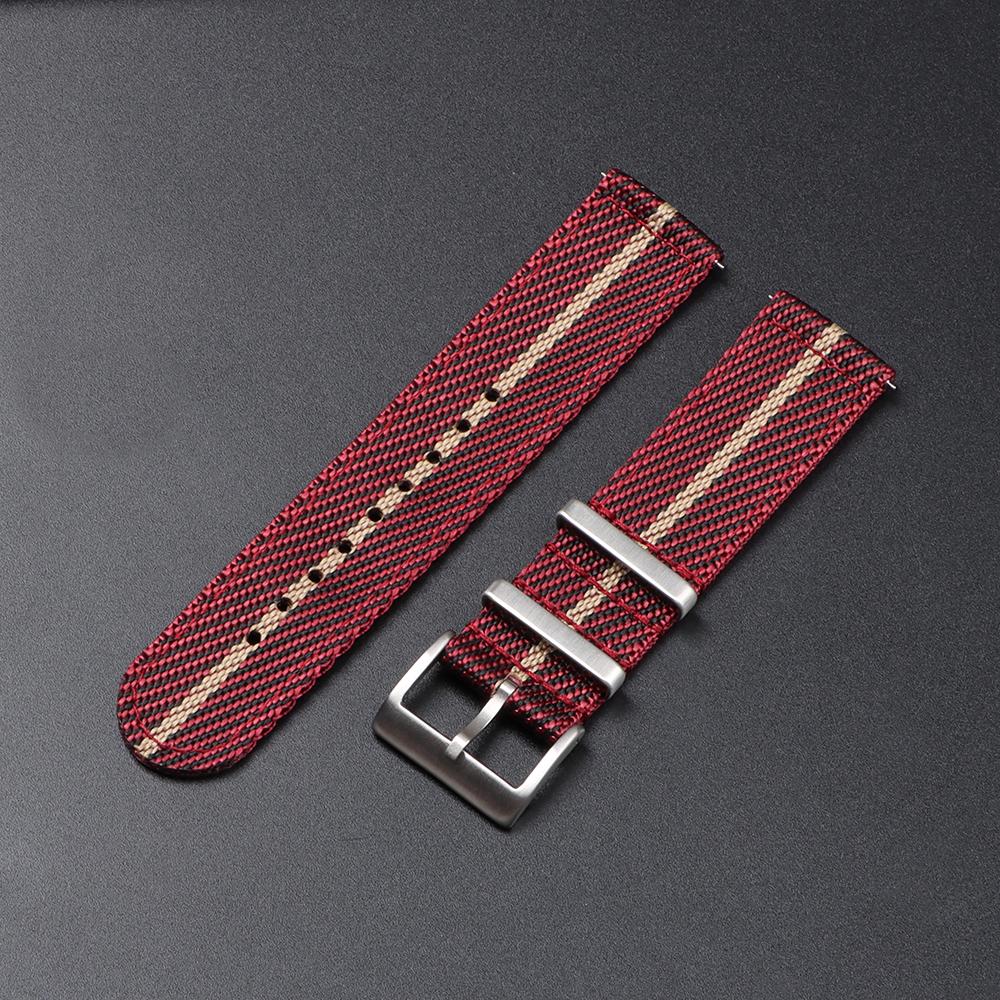 20mm 22mm Nylon Watch Band for Military Sport Quick Release Watch Strap Army Woven Canvas Fabric Replacement Wristband Belt