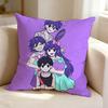P-Psychological horror game O-Omori  Square Double-Sided printed Pillow Case Bedroom Bedside Pillow Sofa Cushion Cover