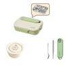 WORTHBUY Microwave 304 Stainless Steel Bento Lunch Box For Student 1500Ml Detachable Large Capacity Sealed Food Container Set