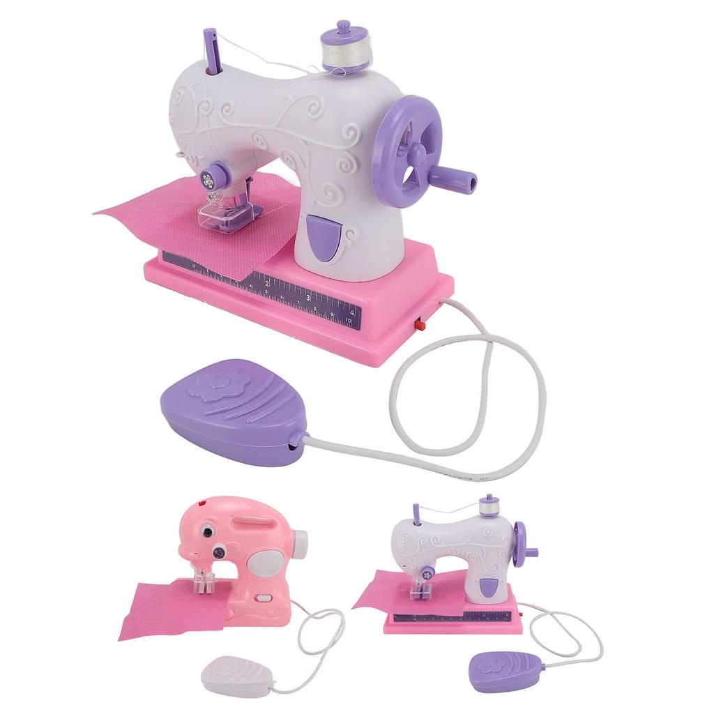 Children Sewing Machine Toy DIY Electric USB Rechargeable Sewing Machine Toy Set for Children