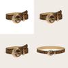 Tiger Print Womens Fashion Leather Belt With Faux Pu Material And Gold Buckle For Casual Wear