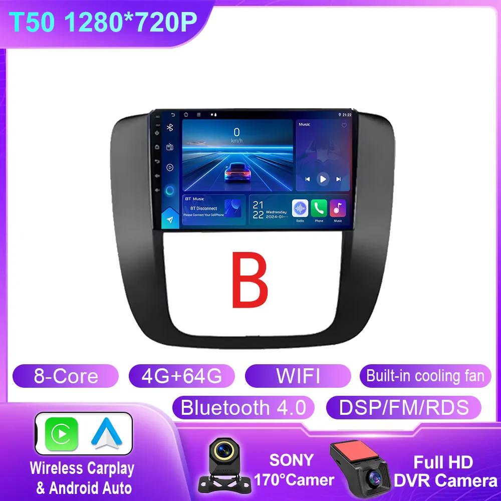 Android Car For GMC Yukon Chevrolet Tahoe Suburban 2008-2012 GPS Navigation Multimedia Player Stereo Head Unit QLED Screen 5G BT