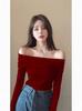 Early Autumn Off-Shoulder Slim-Fit Long-Sleeve T-Shirt for Women