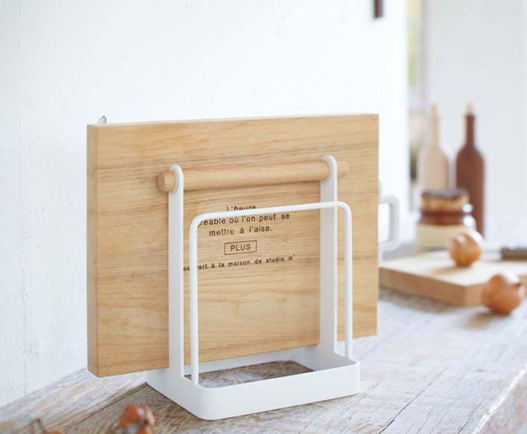 Vertical Cutting Board Organizer - Punch-Free Kitchen Storage Rack