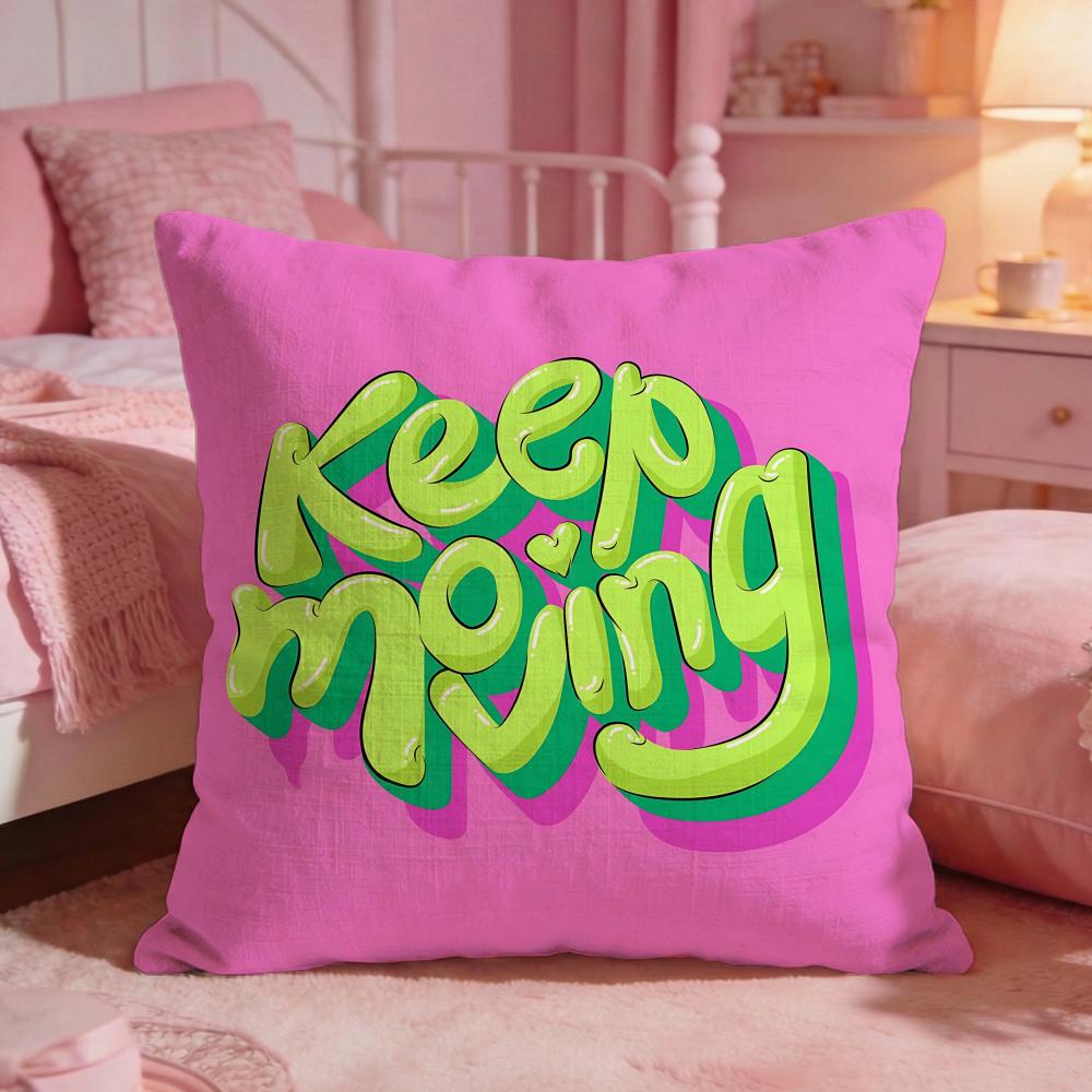 MMotivational QuoteS Cushion Cover Premium Comfort Reversible Pillow Cove Two In One Design for Any Room Car Interior