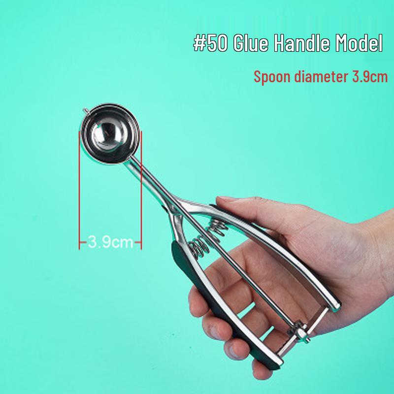 Bozhen Stainless Steel Ice Cream Scoop with Rubber Handle
