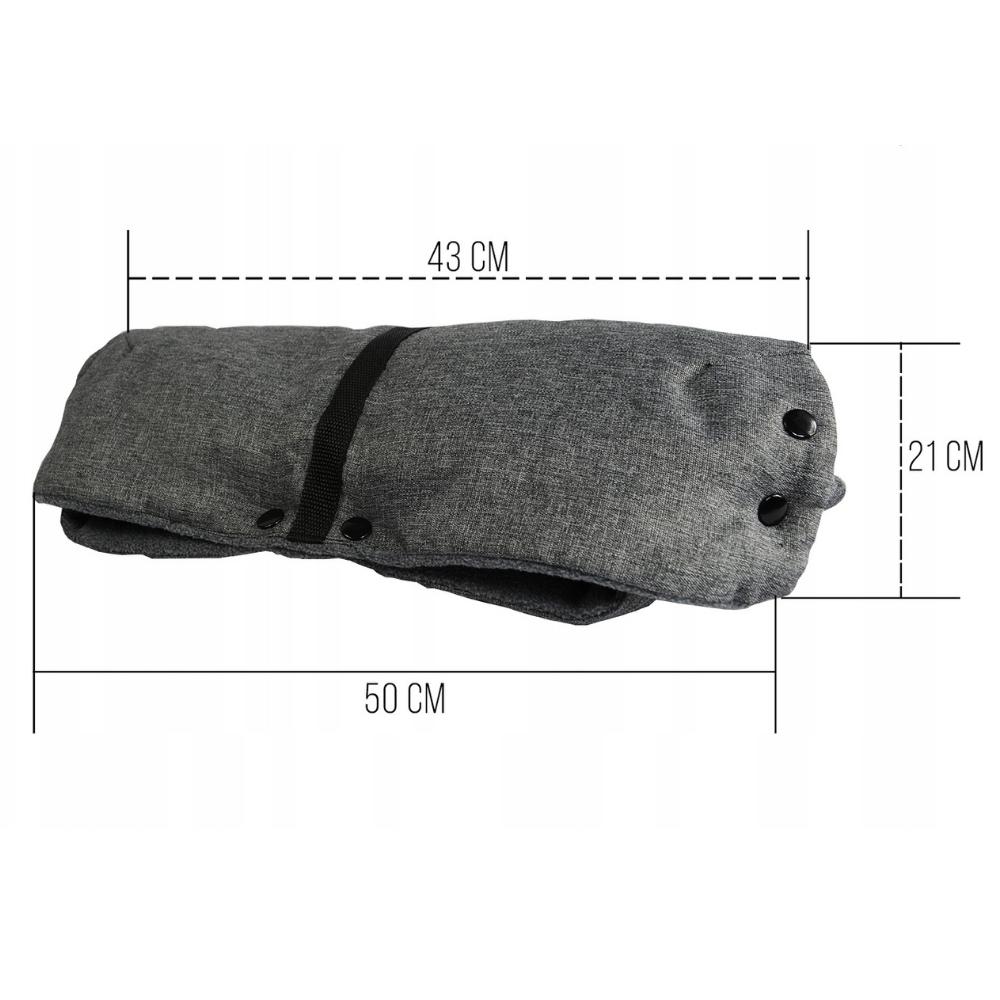 Stroller sleeve, sled hand muff, insulated, winter fleece