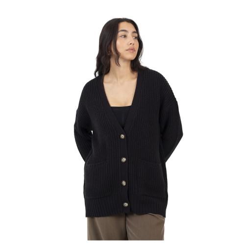 BRAVE SOUL Womens/Ladies Niamos Fishnet Button Through Cardigan