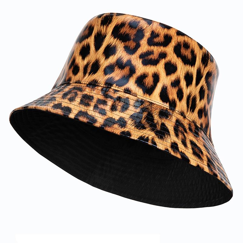 Bucket Hat Fisherman Hat - Factory-Direct, Customizable Logo, Custom Colors/Patterns, Leopard Print, Reversible Women s One Size коричневый