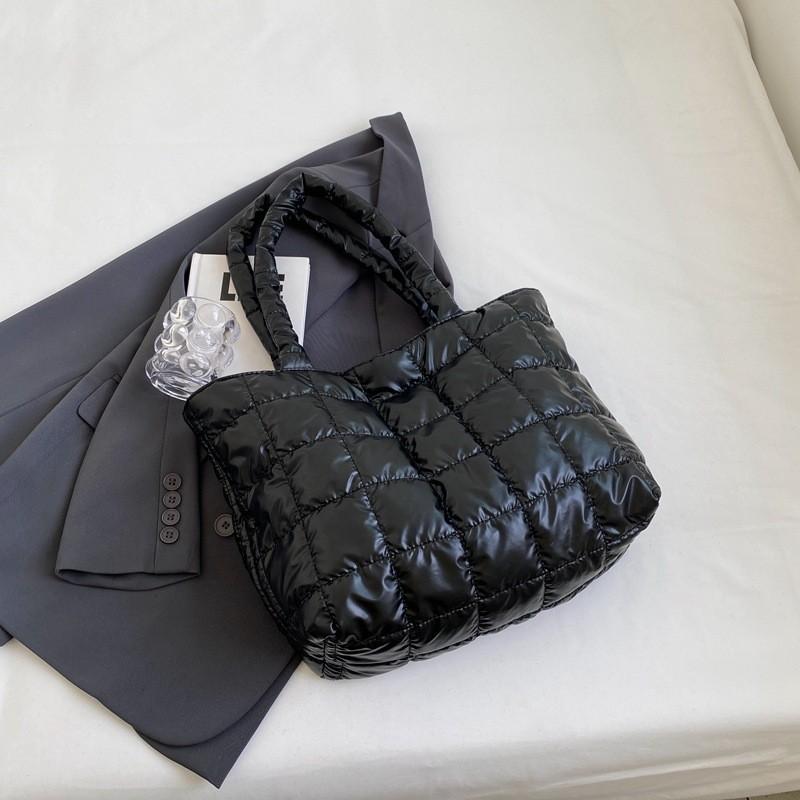 Fashionable Simple Large Capacity Tote Bag For Women Stylish Commuter Shoulder Bag чёрный