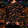 Men's Long Sleeve Hoodie with Sun Halloween Print Pullover