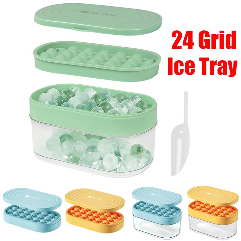 Cheap Ice Cube Tray with Lid FoodGrade Silicone Ice Cube Moulds 24