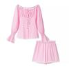 European and American style, wholesale women's clothing, fashionable and versatile temperament design, top + shorts two-piece set