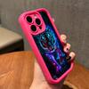 Tiger Neon Dicke TPU Handyhülle für iPhone 17 16 15 14 13 12 11 Air Pro Max Plus Buntes Cover