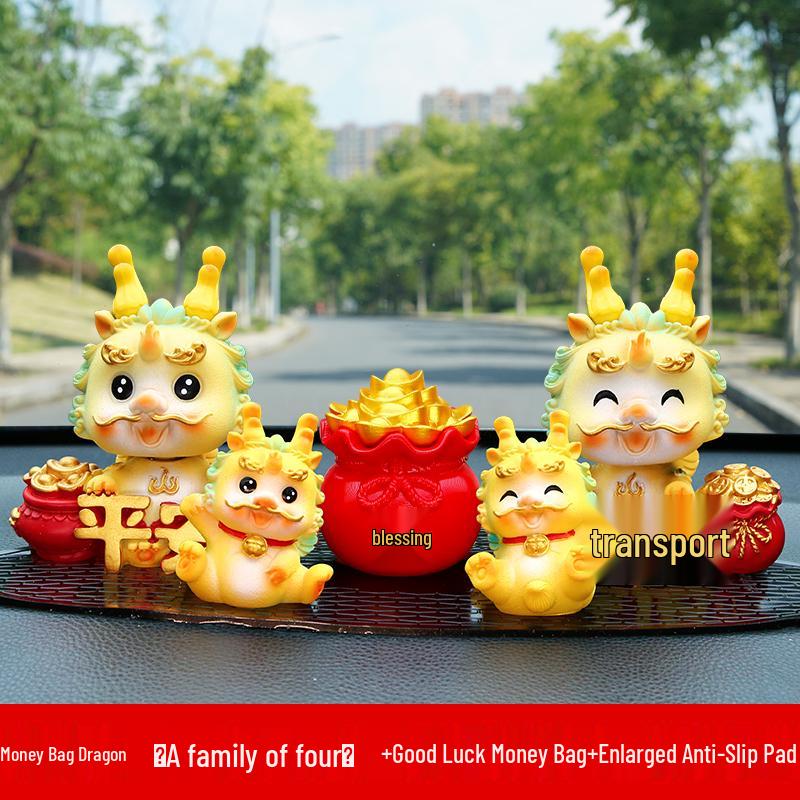Year of the Dragon Bobblehead Doll - Car Console Ornament