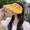 Sun Hat for Women, Wide Brim Sun Visor Hat, UPF50+ Lightweight Foldable Ponytail Sports Cap, Rollable Foldable Empty Top Hat