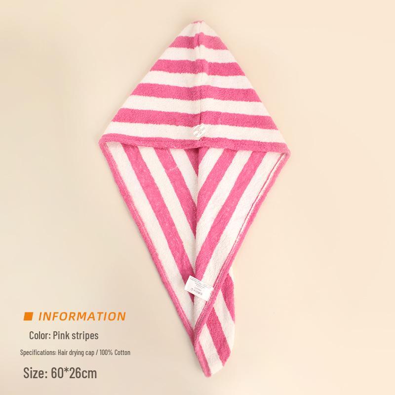 Quick-Drying Cotton Hair Cap for Women & Kids - Super Absorbent, Thick Shower Cap/Towel